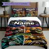 3pcs Duvet Cover Set (1*Duvet Cover + 2*Pillowcase, Without Core), Custom Name Teenage Mutant Ninja Turtles Pattern Bedding Set, Home Bedroom Decor Gi