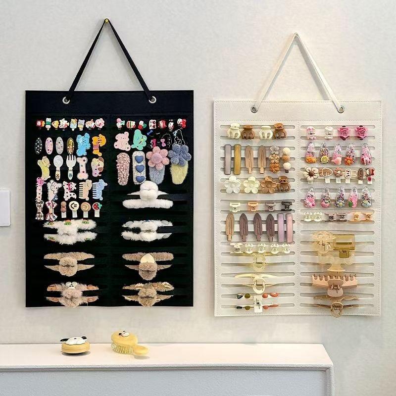 Large Capacity Hair Bows Organizer Wall Headband Holder Hair Clip Storage Hanger Jewelry And Accessory Storage Hanging Bag