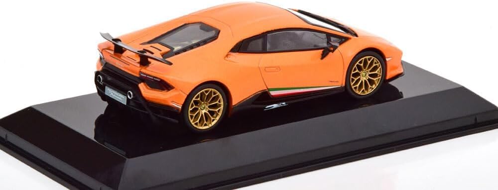 Lamborghini Huracan Performante 1/43 Scale Diecast Model Car (Orange) 2017 with Case [Parallel Import]