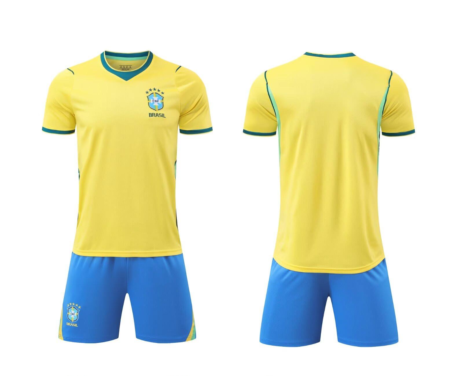 26-27 ** Brazil home national team football jersey children s jersey adult 14 yards -3XL 14 yards/90