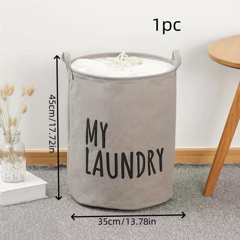 1Pc/ Large Capacity Foldable Dirty Laundry Basket Cotton and Linen Laundry Basket Household Storage Basket