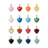 Colorful Hearts American Niche Ra Enamel Heart Moon Pendant Necklace for Women, Versatile and Fashionable