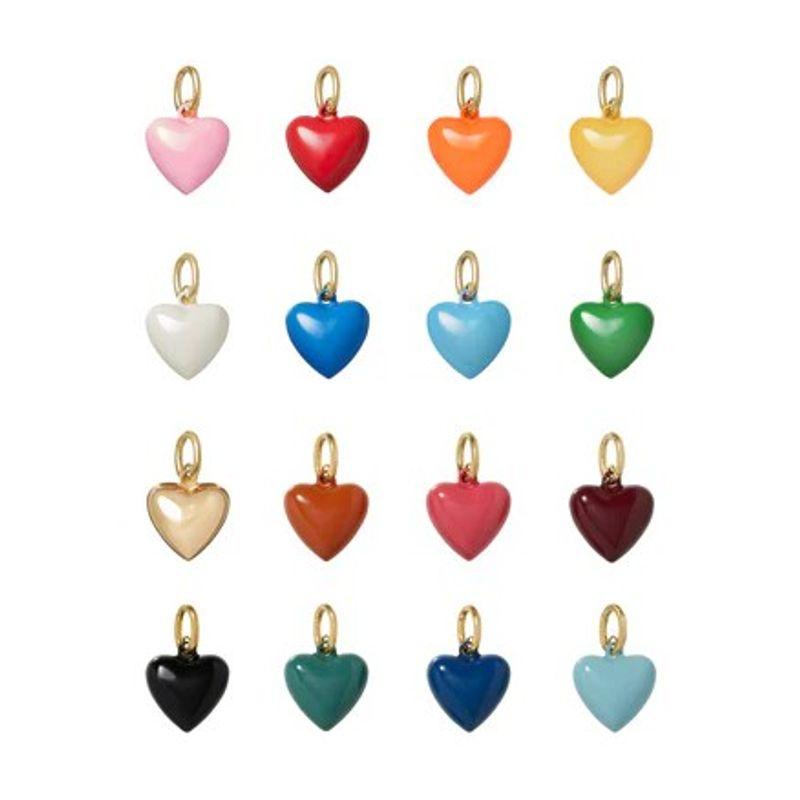 Colorful Hearts American Niche Ra Enamel Heart Moon Pendant Necklace for Women, Versatile and Fashionable