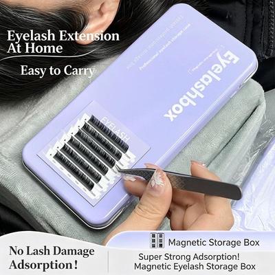 Magnetic Single Layer Lash Extension Storage Box Display Box For False Eyelash Eyelash Strips For Individual
