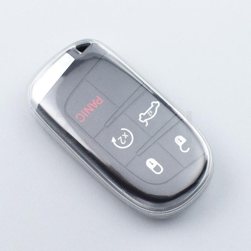 Auto Accessaries For Jeep Renegade Compass Grand Cherokee For Chrysler 300C Wrangler Dodge Transparent Tpu Car Key Case Cover