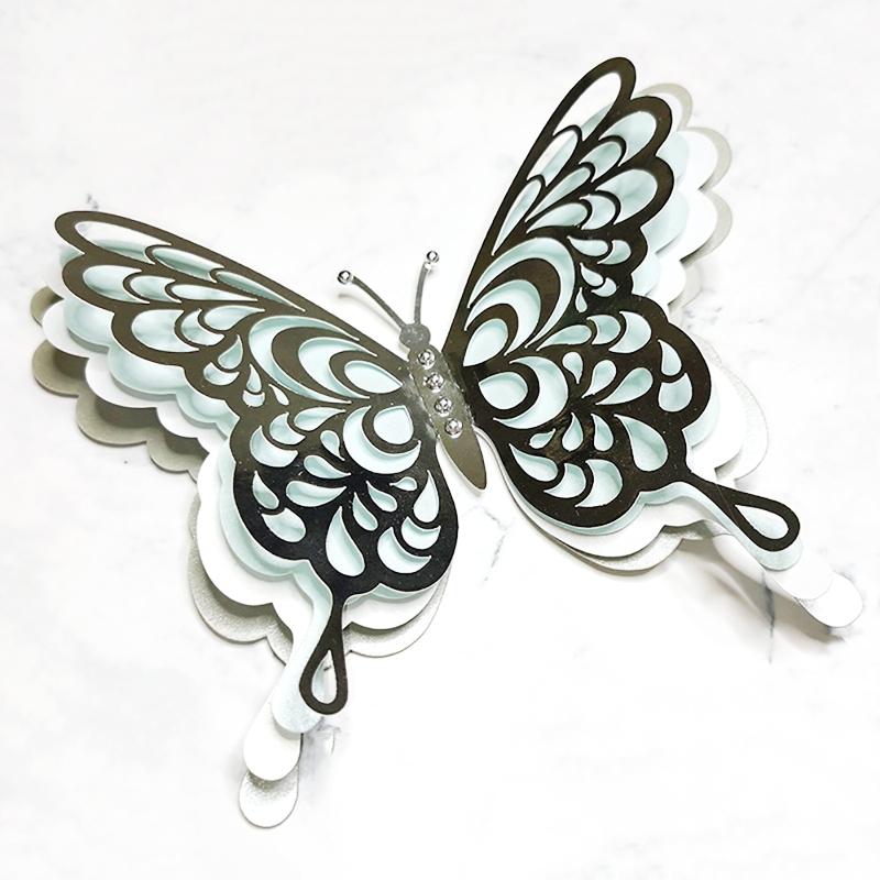 Four-layer for Butterfly Metal Cutting Dies Handmade Stencil Mold Embossing Pattern for Children Adults DIY Crafts Proje