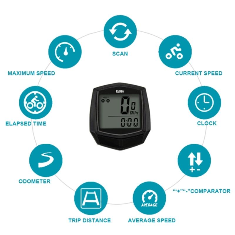 Speed Counter Code Table Bike Ride Speedometers Odometers Cycling Speed Counter for Durability Cycling Accessory