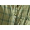 DIMANAF 2026 Plus Size Summer Women Blouse Shirts Tunic Oversize Loose Casual Cotton Lady Tops Vintage Plaid