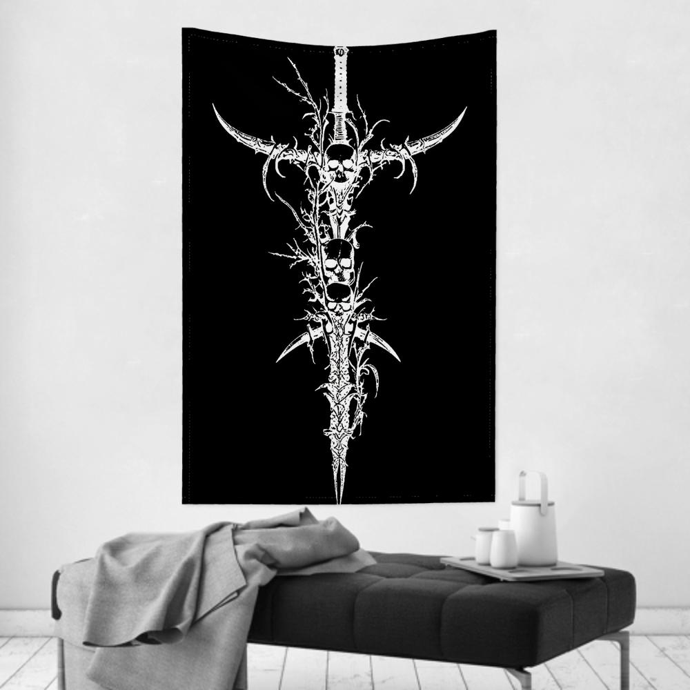 Sigilcore Spider Tattoo Dark Goth Tapestry Room Decor Wall Cloth Party Hanging Background Room Decor Baby Room