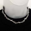 ZAKOL Mode Eisen Unisex Choker Halskette Frauen Hip-Hop Gothic Punk Stacheldraht Kleine Dornen Kette Choker Zirkon Geschenke