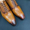 Luxury Mens Wedding Oxford Shoes Black Brown Genuine Leather Snake Print Men's Dress Shoes Lace Up Business Formal Shoes for Men