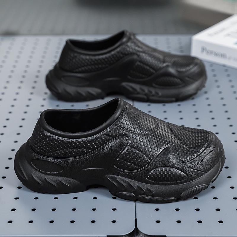 Men's Summer 2025 High-Elastic Shock-Absorption Sports Slippers with Thick Sole for Cool Outdoor Wear