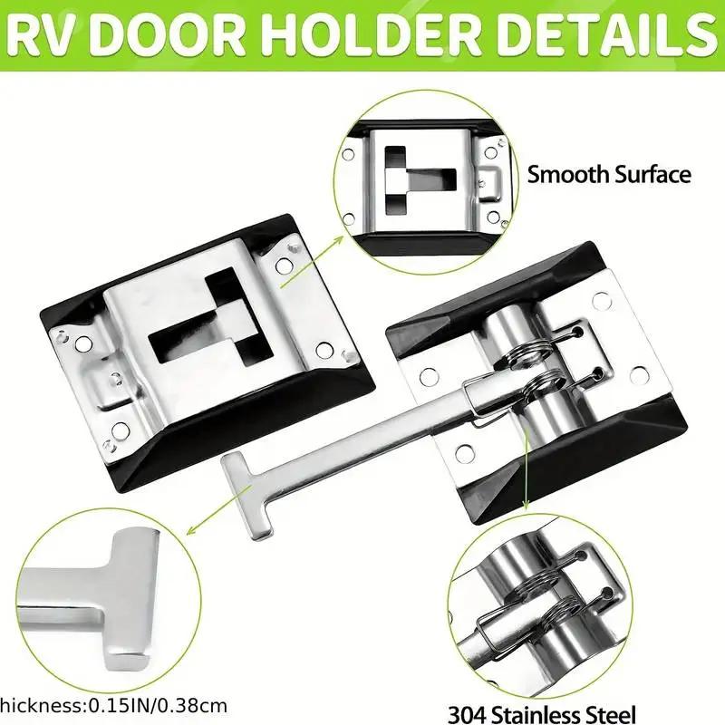 RV Catch Holder Hardware T Style Entry Door Latch for Commercial Vehicle Cargo Haulers Travel Trailers Motorhome Containers