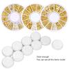 10pcs Transparent Round Nail Art Decoration Storage Box  For Nail Decoration