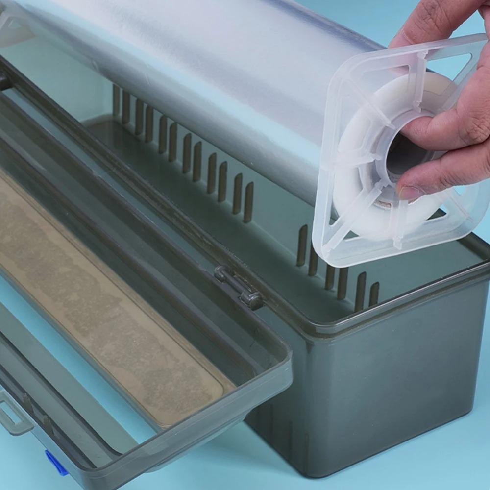 Reusable Food Wrap Dispenser Plastic Film Dispenser Cutting Box for Kitchen Tool Accessories