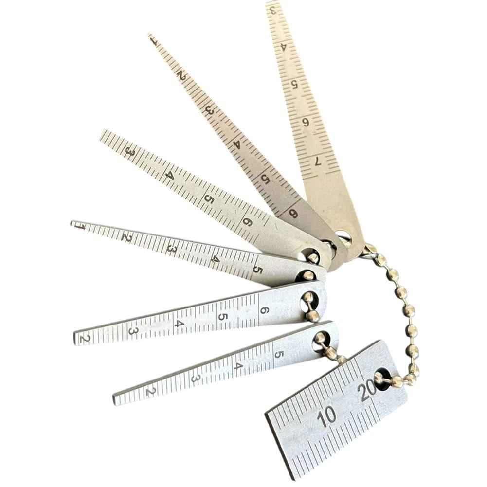 

3710 6+20mm Gap Gauge Set Pocket Small Ruler Set Tapered Ruler 1 To 5 To 5.5 To 6 To 6.5 To 7.5 Small Size Light Weight Clear China Mainland