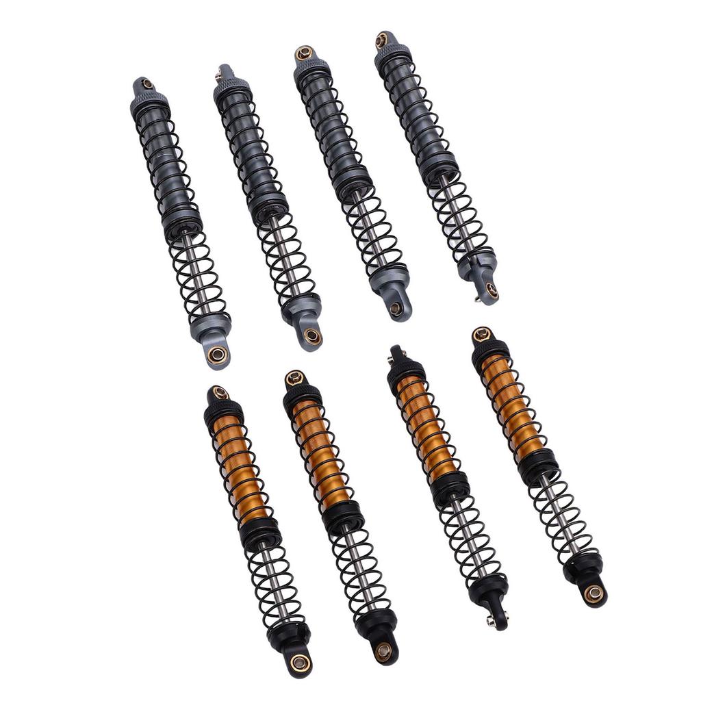 4Pcs 1/10 Model Car Dual Spring Shock Damper Alloy 1/10 RC Dampers with 8 Spare Springs 120mm