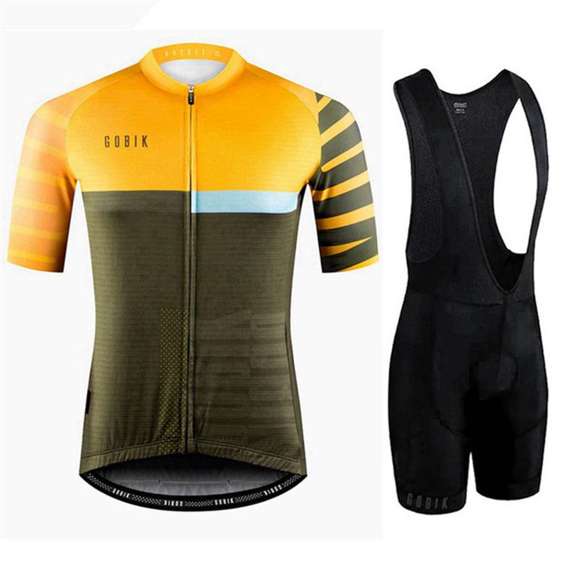 Men's Short-sleeved Overalls Shorts Cycling Suit Sweat-absorbing and Quick-drying