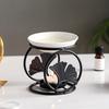 Metal Oil Burners Black Ceramics Aromas Diffusers for Home Use Safe and Easy to Clean for Room and Spa Relaxation Space