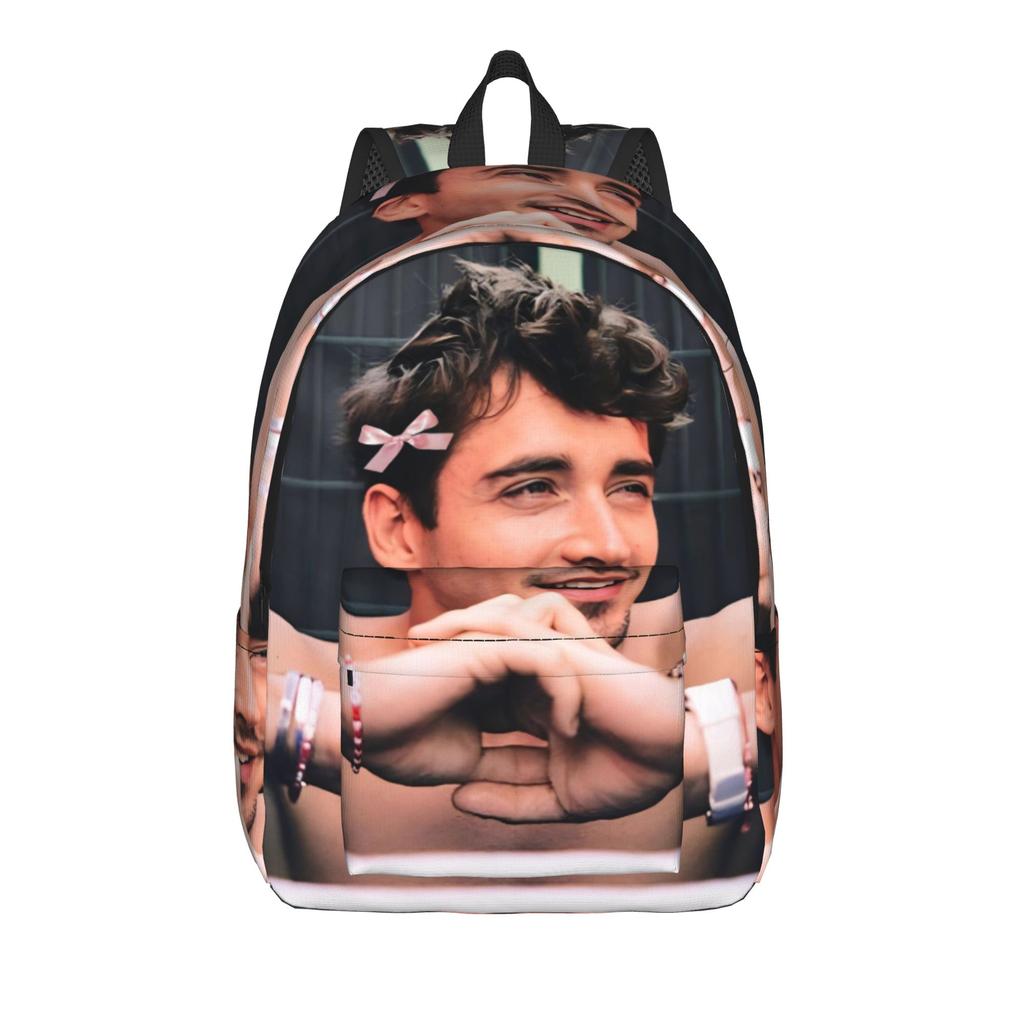 C-Charles Leclerc Backpack for Men Women Cool High School Business Daypack Laptop Canvas Bags Outdoor