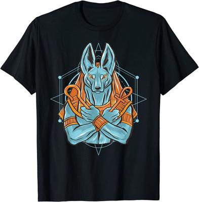 Anubis Egipski Bóg Ilustracja Anubis Koszulka Unisex