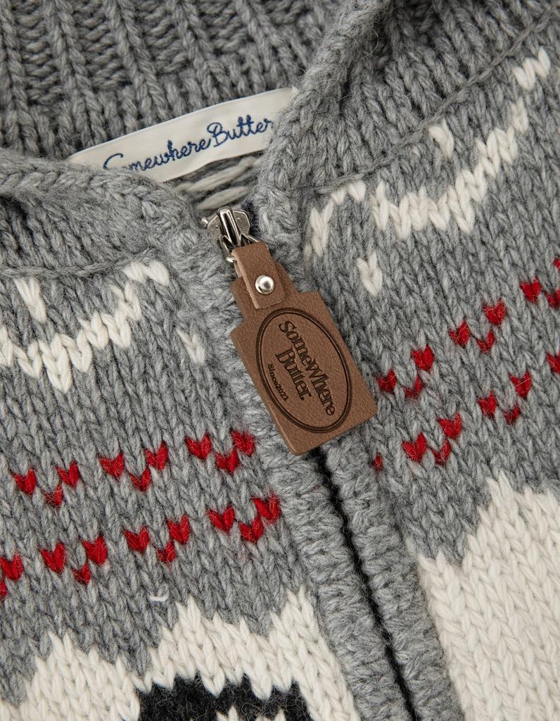Sseomweeobeoteo Penguin Cowhichan Zip-Up - Gray