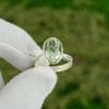 Sisters Day Sale Green Amethyst Gemstone Sterling Silver Bezel Promise Ring US 8