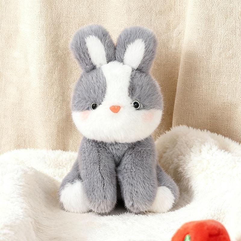 23cm Cute Rabbit Doll Pink White Plushies Rabbit Animal Easter Bunny Stuffed Plush Toys Happy Easter Party Decor For Home