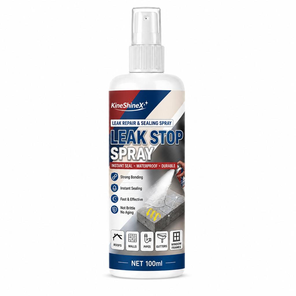 Leak Stop Spray 100ml, Waterproof Sealant Spray for Roof Wall Pipe Gutter Window Frame,Fast Drying Stop Leak Spray