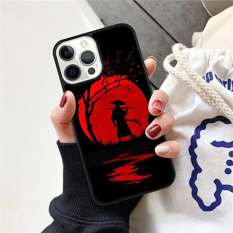 Japan Samurai Ninja Ronin Phone Case For iPhone 17 Air 15 16 Cover  11 13 14 Pro Max 12 Plus Max Fundas
