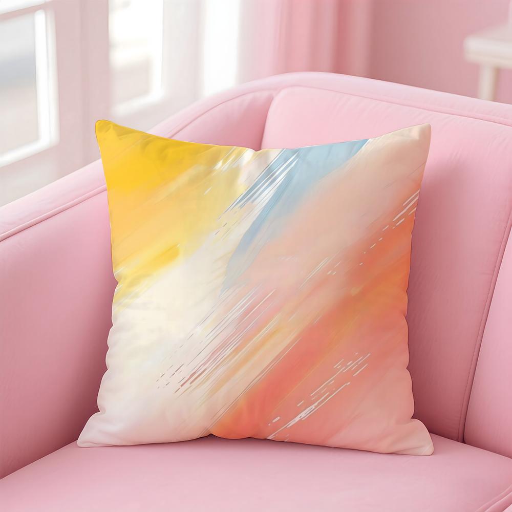 Pure color blending Cushion Cover Comfortable Reversible Pillow Cover Ideal for Car Sofa Bedroom Beyond
