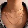 Boho Star Moon Heart Snake Sequin Pendant Necklace Ladies Multilayer Gold Metal Clavicle Necklaces Girls Jewelry