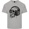 Skull Headphones Gothic Rock Music DJ Unisexs Light Cotton TShirt