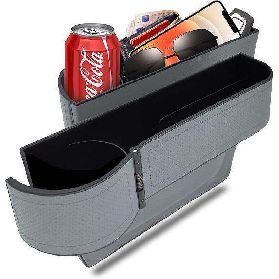 Car Seat Gap Filler Organizer,Multifunctional Car Seat Organizer,Adjustable Cup Holder Car Console Side Storage Box Holders Phone, Sunglasses,Car