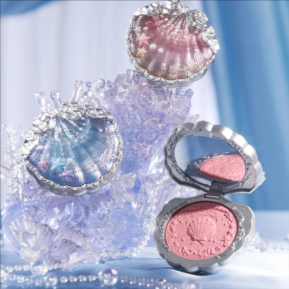 Flower Knows Shells Jewel Silk Satin Blush Long Lasting Highly Pigmented Smooth Velvet Finish Lightweight Face Cheek Makeup