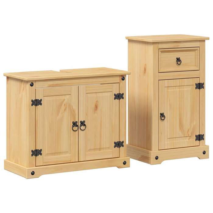 VidaXL Ensemble de meubles salle de bain 2 pcs Corona bois pin massif 3334632