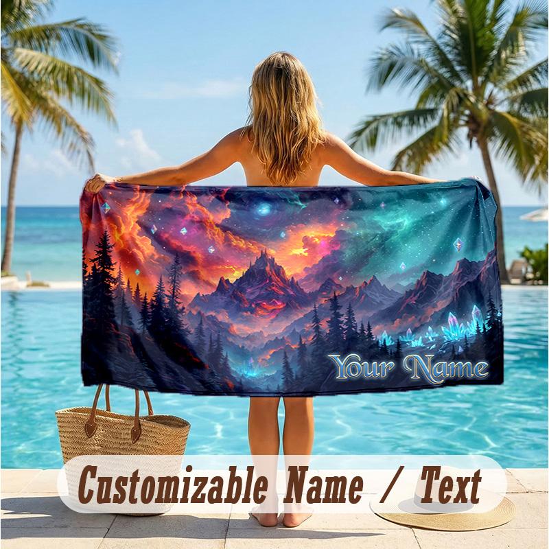 Custom Text Beach Towel, Soft Absorbent Swimming Multi-use TowelWorld of Warcraft