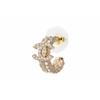 Chanel Fashion Classic Logo Metal Earrings Women's Style
