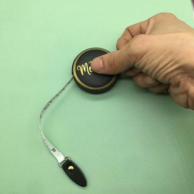 1.5-Meter Mini Printed Leather Tape Measure, Black Portable Gift Ruler, Compact And Precise Measuring Tool