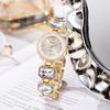 Diamond-Set Candy Ladies' Quartz Bracelet Watch - Round Dial & Square Sugar Cube Design