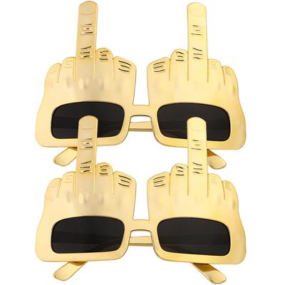 2 Pcs Birthday Party Glasses Funny Sun Eyeglasses Aldult Middle Finger Sunglasses