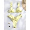 Sexy Folds Bikini Set Solid Micro Bikinis Women Swimsuit Female Triangle Swimwear Beach Wear Bathing Suit
