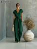 New  Women's Summer Office V-Neck Waist Belt Bodysuit