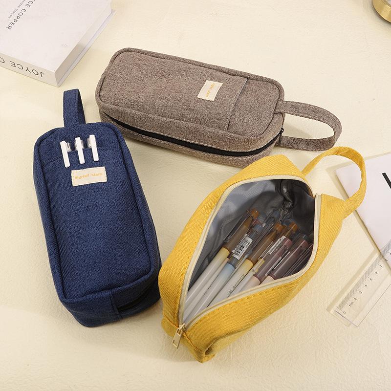 YOULIKE Astuccio Grande Capacità 24x7x11 Cm - Organizer A 3 Strati Con Scomparti - Portapenne Per Scuola, Ufficio, Viaggi - Nylon Impermeabile
