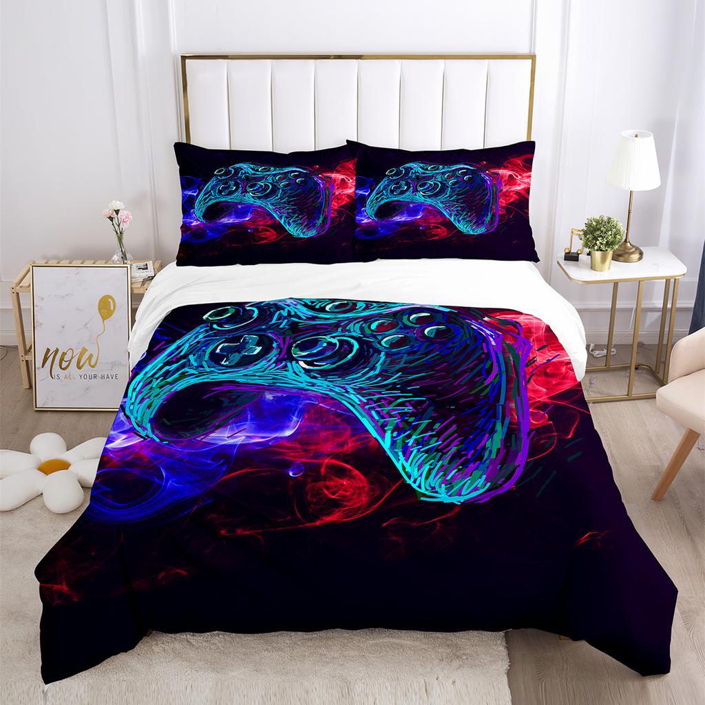 Three-Piece Quilt Cover Gamepad Kit 3D Digital Printing Bedding Sheets