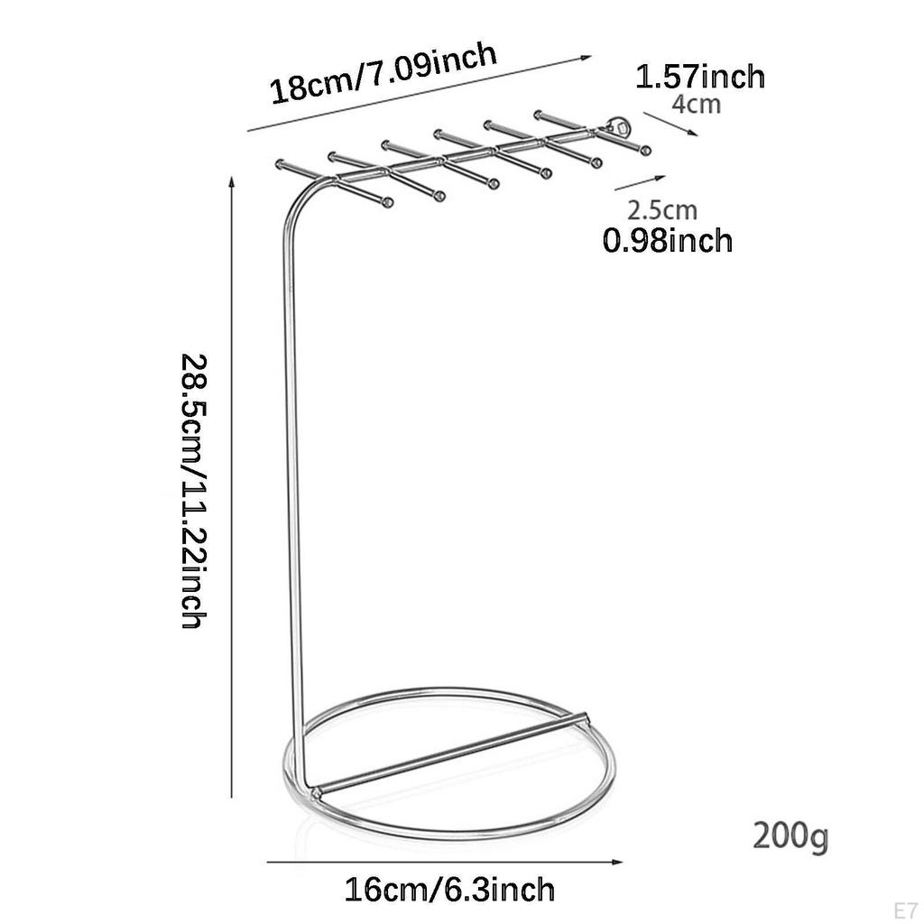 Jewelry Display Stand with 12 Hooks for Keychains And Pendants
