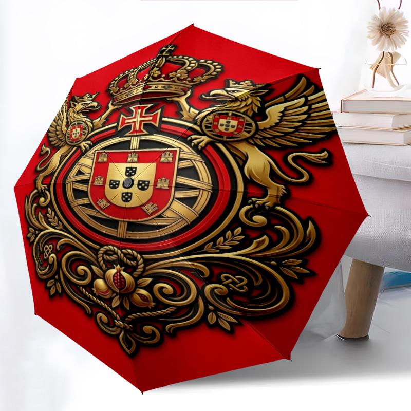 Portuguese Heritage Emblem Folding umbrella 8 paraphenoid bones Suitable for all seasons Umbrella Gift outdoor