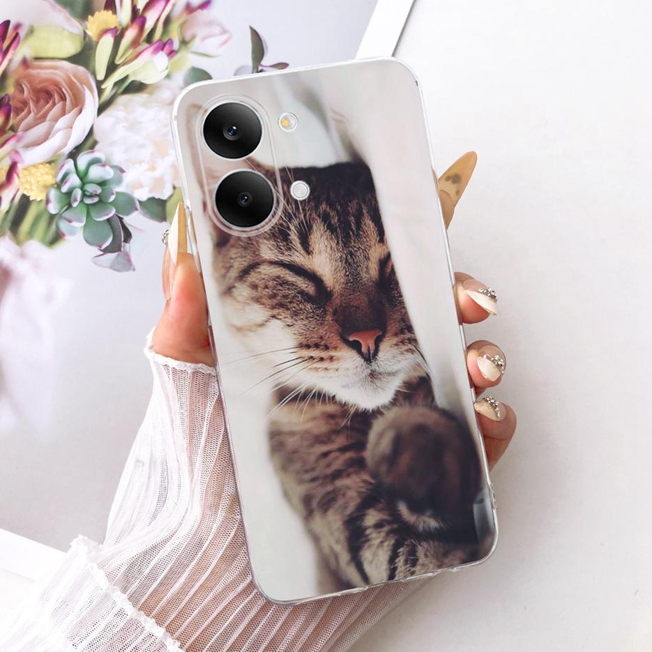 For Xiaomi Redmi Turbo 5 Max Case Cute Cat Flowers Painted Cover Soft Slim Phone Case For Xiaomi Redmi Turbo 5 Turbo5 Max Fundas