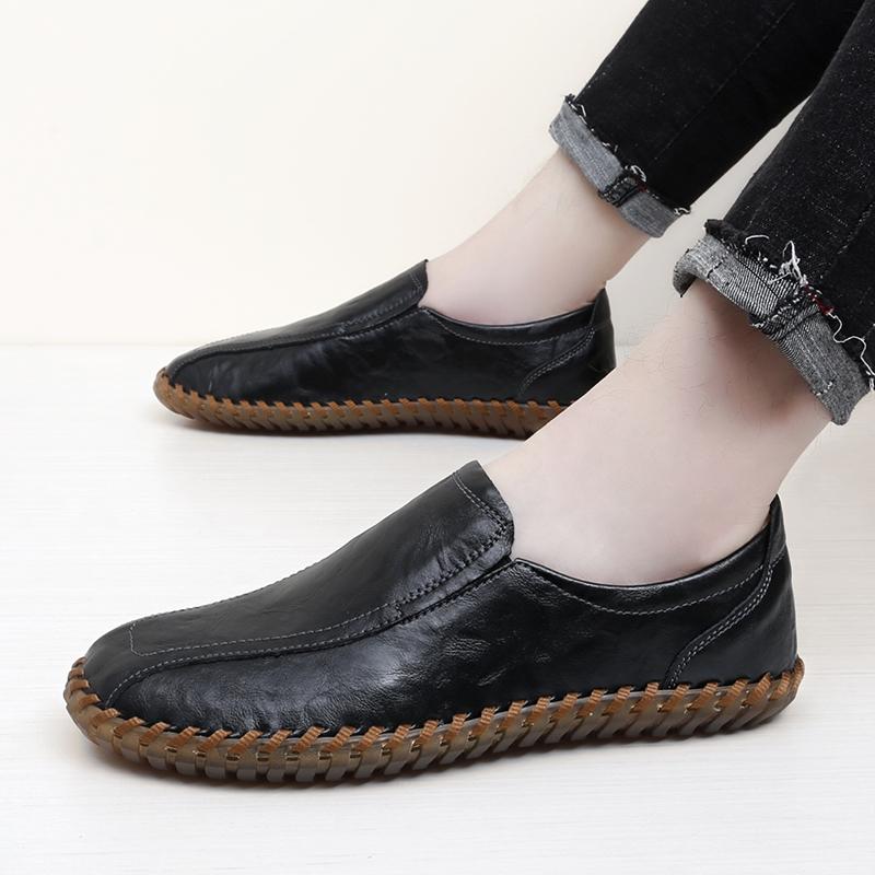 White Big Size 47 Loafers High Quality Mens Business Leather Man Casual Shoes Luxury Brand Formal Comfy Moccasins Slip On Shoe
