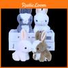 Cute Plush Bunny Keychain Pendant Fluffy White Rabbit Doll Backpack Decoration Gift For Girls